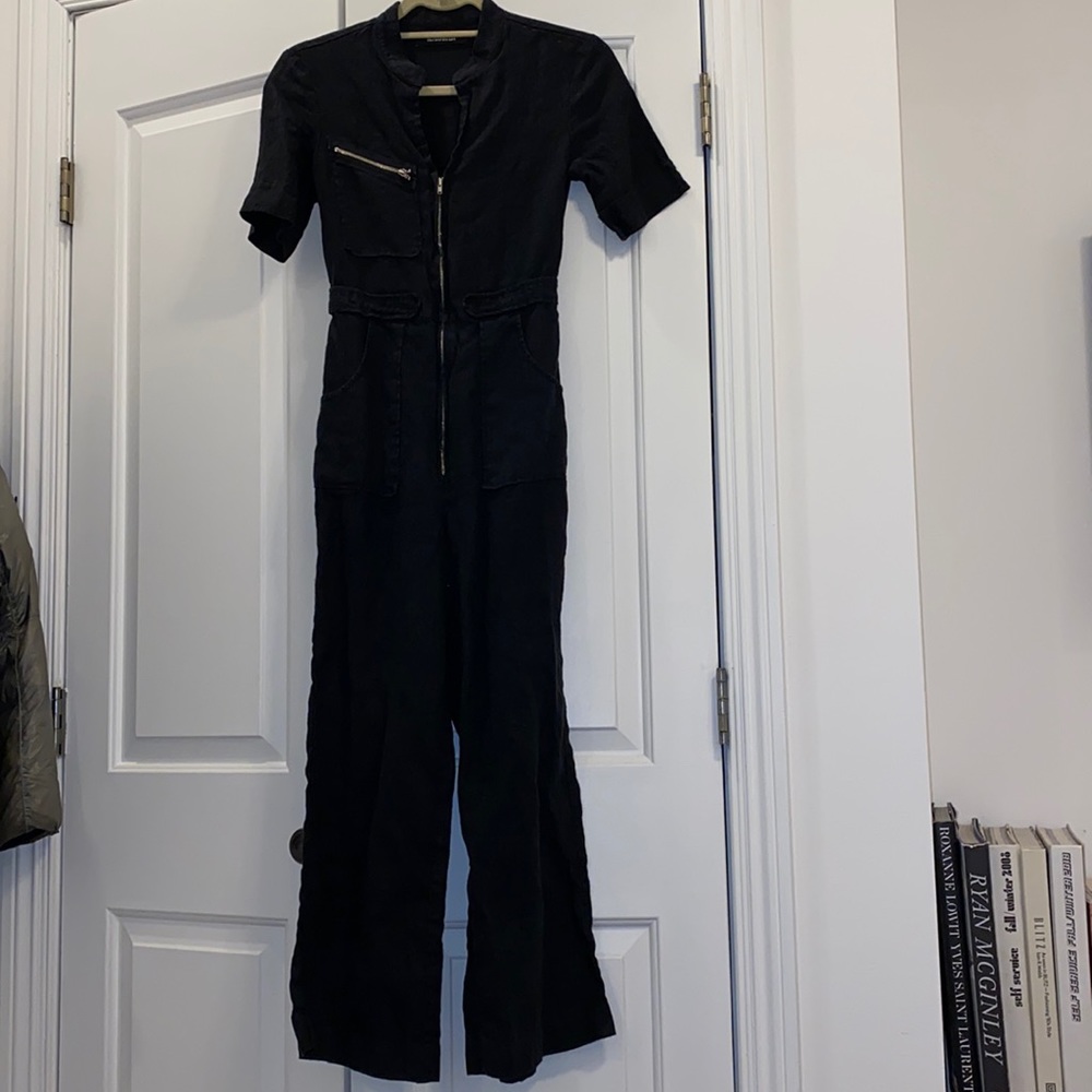 Reformation Linen Zippered Jumpsuit